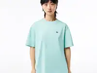 Женская футболка lacoste из хлопка премиум качества