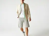 Мужские шорты-бермуды lacoste l!ve в полоску