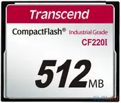 Промышленная карта памяти compactflash transcend 220i, 512 мб slc, темп. режим