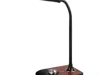 Эра б0033306 настольный светодиодный светильник nled-473-10w-bk черный с деревом {дизайн "дерев