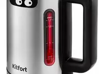 Чайник электрический kitfort кт-6143 2200 вт нержавеющея сталь 1.7 л нержавеющая