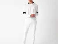 Мужские брюки lacoste casual fit из смемси хлопка и льна