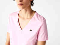 Женская футболка lacoste с v-образным вырезом