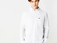 Мужская льяная рубашка lacoste regular fit