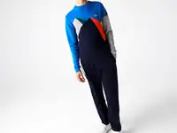 Мужской шерстяной свитер lacoste с круглым вырезом