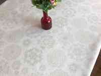 Скатерть тефлоновое покрытие, люрексом из Испании Murillo Plata 160 см, фотография 4