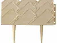 Бордюр "кантри", 14 х 310 см, белый, россия// palisad