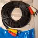 Кабель шнур три 3 тюльпана 3 RCA M/M, 3 метра для DVD ДВД аудио и тд, фотография 2