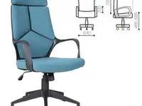 Кресло офисное brabix "prime ex-515", ткань, голубое, 531568