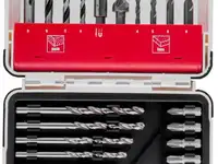 Набор сверл комб., мет.1-6мм,бетон 4-8мм,дер.4-8 мм,биты 10шт,адап., зенковка, 31пр., pro// matrix