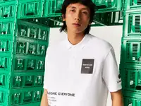 Мужское поло lacoste l!ve x minecraft из органического хлопка