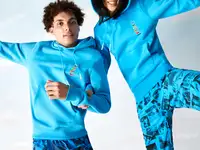 Хлопковая флисовая толстовка lacoste x polaroid unisex