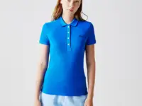 Женское поло lacoste slim fit из эластичного хлопка