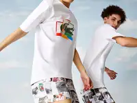 Мужская футболка lacoste polaroid