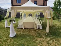 Шатер 5м*7м, восьмиугольный. Цвет - шампань., фотография 3