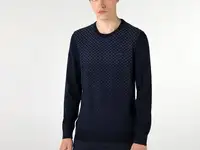 Мужской свитер lacoste regular fit с круглым вырезом