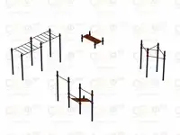 Воркаут  32 (108) | шесть турников, скамьи для пресса, рукоход