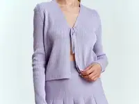 Лиловый топ с завязками