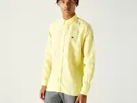 Мужская льнаная рубашка lacoste regular fit