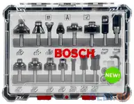 Набор фрез bosch смешанный  8мм. 15шт. (2607017472)