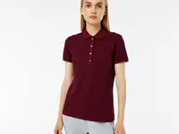 Женское поло lacoste slim fit из эластичного хлопка