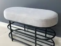Обувница, пуф, банкетка Woodhouse на металлических ножках в стиле LOFT, фотография 11