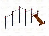 Воркаут  15 (89) | скамья для пресса с 4 турниками