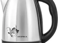 Чайник электрический supra kes-1802s 1500 вт серебристый чёрный 1.8 л металл