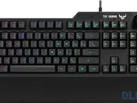Игровая клавиатура asus tuf gaming k1 чёрная (мембранная, rgb подсветка, usb,
