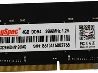 Память ddr4 4gb 2666mhz kingspec ks2666d4n12004g rtl pc3-12800 so-dimm 204-pin 1.35в
