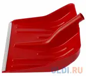 Лопата снеговая красная, 400 х 420 мм, без черенка, пласт., алюм.
