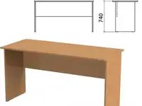 Стол письменный "эко", 1400х600х740 мм, бук бавария, 400746-55