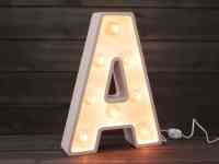 Объемные световые буквы в ретро стиле, фотография 8