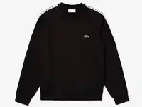 Мужская флисовая толстовка lacoste с круглым вырезом