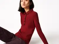 Женское поло lacoste из эластичного хлопка