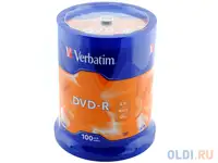 Диски dvd-r 4.7gb verbatim 16х  100 шт  cake box