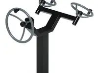 Рули (положение сидя) серый - уличный тренажер - ст 104-13