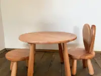 Деревянный детский стол и стул из массива бука, фотография 4