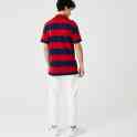 Мужская рубашка поло lacoste regular fit в полоску из хлопка, фотография 2