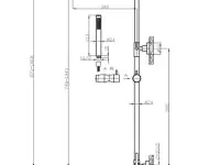 Душевая система со смесителем для ванны, оружейная сталь ESKO Bangkok Gun metal ST250BGGM, фотография 2