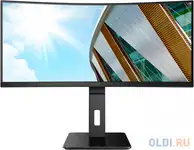 Монитор 34" aoc cu34p2a black с поворотом экрана (va, изогнутый, 3440x1440,