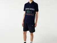 Мужское поло lacoste classic fit из органического хлопка