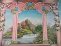 Художественная раскраска и роспись стен. Фальш : окно , камин., фотография 10