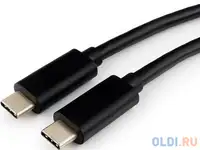 Кабель type-c 2м cablexpert ccp-usb3.1-cmcm-2m круглый черный
