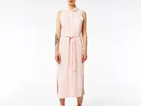 Женское платье lacoste с поясом без рукавов