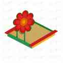 Песочница с навесом Забава-цветок ИО 508