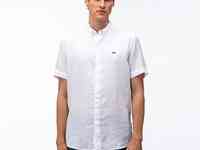 Льняная мужская рубашка lacoste  l!ve