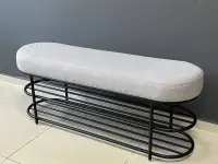 Обувница, пуф, банкетка Woodhouse на металлических ножках в стиле LOFT, фотография 9