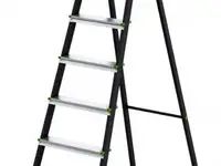 Стремянка, 8 ступеней, стальной профиль, алюминиевые ступени, россия // сибртех