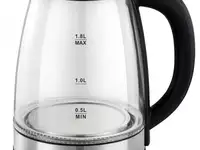 Чайник электрический supra kes-1852g 1500 вт чёрный 1.8 л стекло